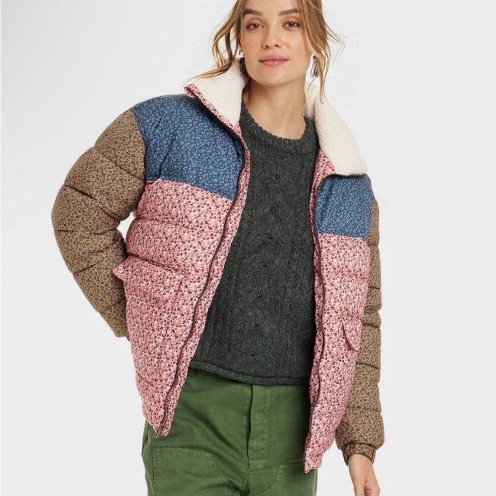 🆕 Quilted Multicolor Puffer Jacket